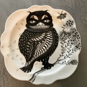 Anthropologie Florence Balducci Wild Masquerade OWL 7” Dessert Bread Plate